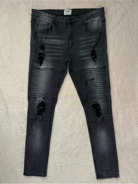 Men’s Distressed Jeans, KDNK, Size 36